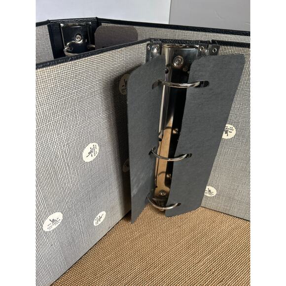 Vintage Columbia NY USA Heavy Duty Binders Lot of 2 – Black Riveted Office - Picture 5 of 7